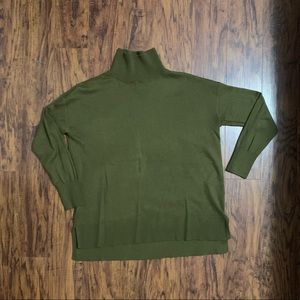 Loft Hi-Low Mock Neck Tunic Sweater